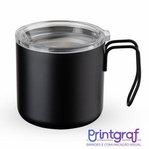 Caneca Inox Parede Dupla 350 ml REF:X18625 Inox  Gravação a Laser  EMBALADO EM CAIXA INDIVIDUAL 