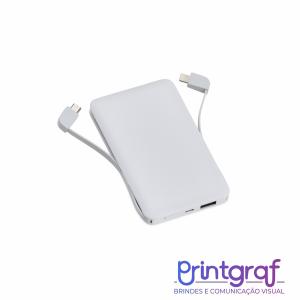 Carregador Power Bank 5.000mAh REF:X06053 Plástico  Impressa em Silk   